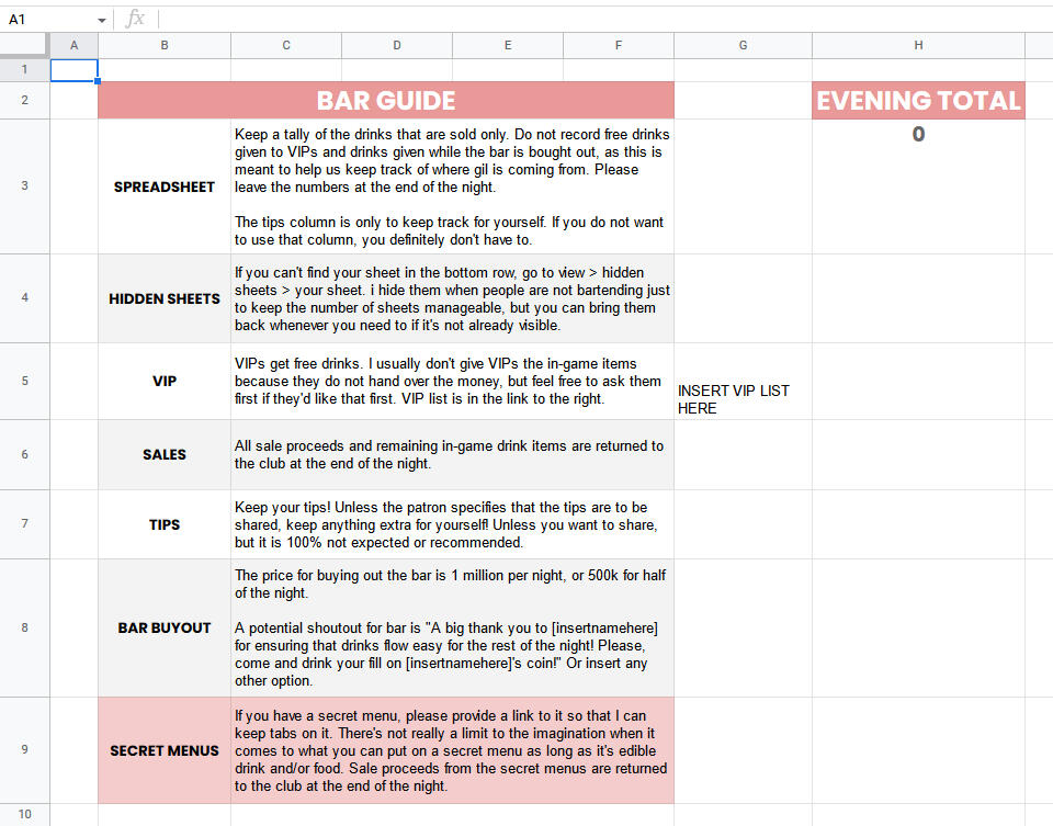 A server guide tab with my own text.